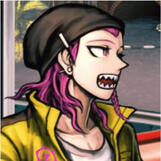 Kazuichi Souda from Super Danganronpa 2: Goodbye Despair, looking to the right with an annoyed expression.